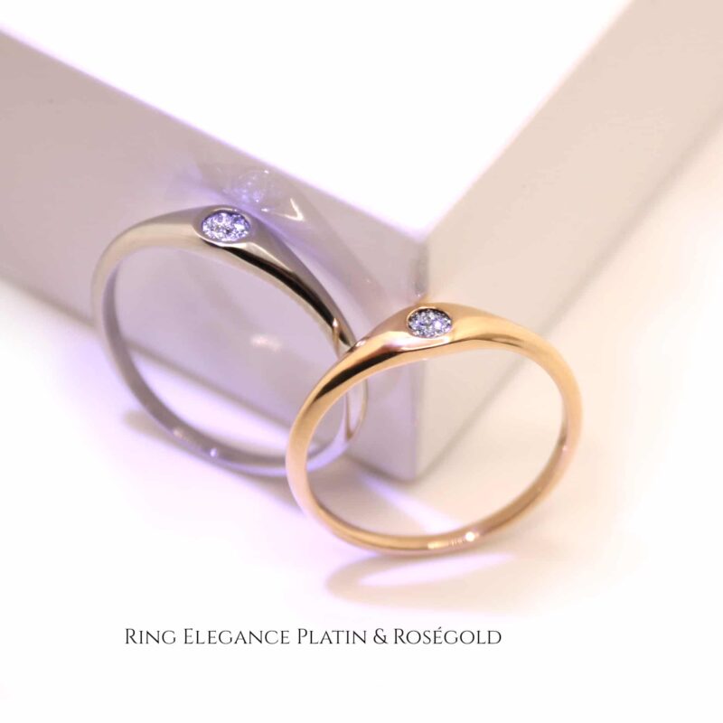 Noble Osmium Ringe Elegance in Platin und Roségold