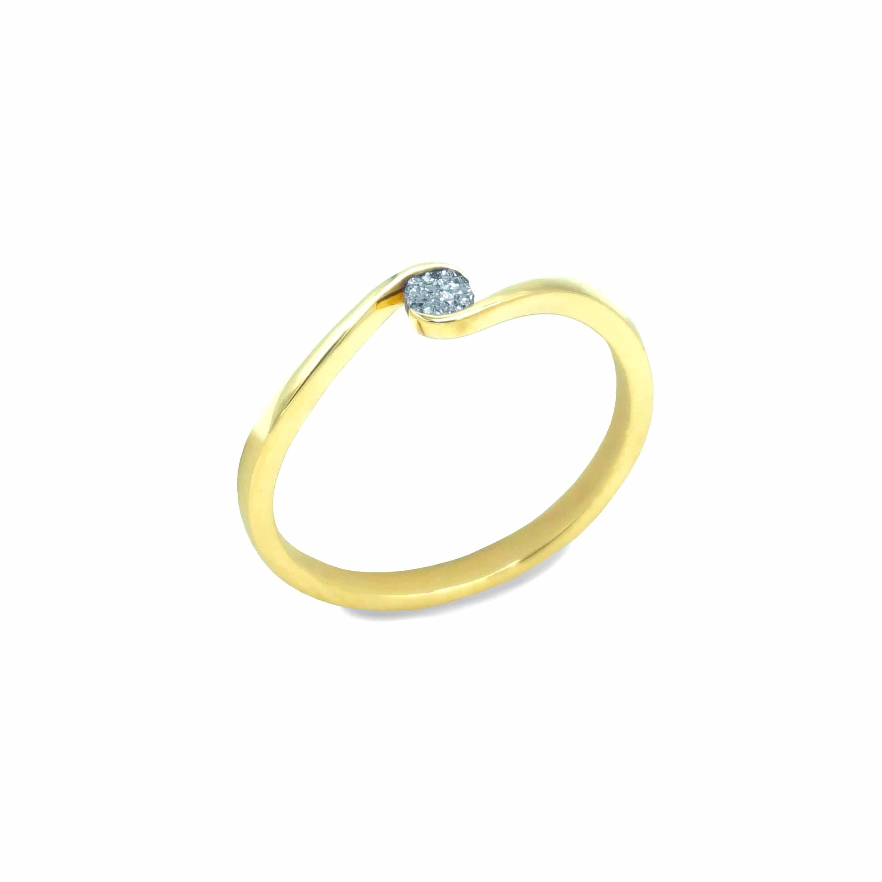 Osmium Ring aus Gold
